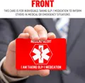 GLP-1 Medical Alert Wallet Cards — set of 2 — card in hand